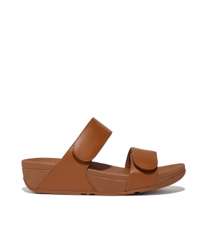 Lulu Adjustable Leather Slides