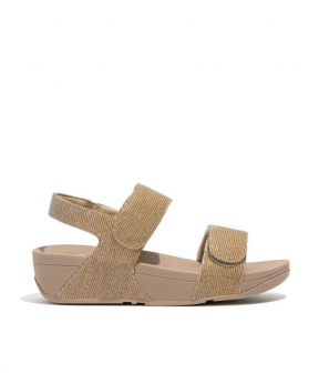 Lulu Adjustable Shimmerlux Back-Strap Sandals