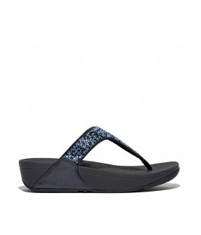 Lulu Crystal-Mix Toe-Post Sandals